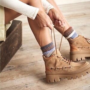 Free People Dawn Hiker Boots Suede Combat / Platform / Boots Size 9 (EUR 40)